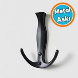 NZB Siyah Metal Portmanto Askı Duvar Askısı Modern Askılık Ceket Mont Anahtar Askısı