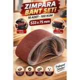 Nzb Sonsuz Bant 100 Kum Tank Palet Zımpara Kağıdı 75 x 533 mm (10 Adet)