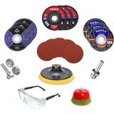 Nzb Spiral Avuç Içi Taşlama Makinesi Cırt Zımpara Flap Inox Metal Ahşap Kesici Diski Seti 30 Parça - 1 Adet