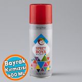 Nzb Sprey Boya Bayrak Kırmızı 400 ml Metal Ahşap Beton Yüzeylere Uygun Hobi Dekoratif Amaçlı Sprey Boya - 1 Adet - Bayrak Kırmızısı