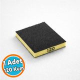 Nzb Sünger Zımpara 9.5 x 12.5 cm Takoz Blok Flex Taşlama Ahşap Yassı El Zımparası 120 Kum 1 Adet - Siyah