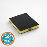 Nzb Sünger Zımpara 9.5 x 12.5 cm Takoz Blok Flex Taşlama Ahşap Yassı El Zımparası 150 Kum 1 Adet - Siyah