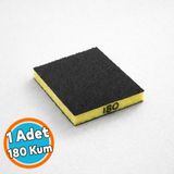 Nzb Sünger Zımpara 9.5 x 12.5 cm Takoz Blok Flex Taşlama Ahşap Yassı El Zımparası 180 Kum 1 Adet - Siyah