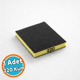 Nzb Sünger Zımpara 9.5 x 12.5 cm Takoz Blok Flex Taşlama Ahşap Yassı El Zımparası 220 Kum 1 Adet - Siyah