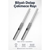 Nzb Teleskopik İnce Bilyeli Bilyalı Dolap Çekmece Rayı Sürgüsü Metal En 1.7 Cm 17 Mm Uzunluk 40,6 Cm