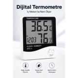NZB Termometre Isı Nem Ölçer Bebek Odası Oda Sıcaklık Ölçme Derece fahrenhayt Ekranlı Dijital Pilli