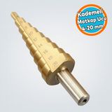 Nzb Titanyum Kaplama Kademeli Matkap Ucu 4 20 mm Metal Sac Delme Spiral Uç Seti Konik Basamaklı Çelik - Sarı