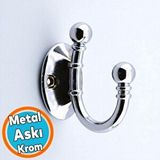 NZB Vestiyer Dolap Askılık Askılığı Duvar Banyo Mutfak Elbise Kıyafet Çanta Askısı Askı Gümüş