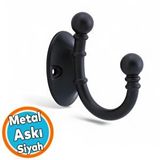 NZB Vestiyer Dolap Askılık Askılığı Duvar Banyo Mutfak Elbise Kıyafet Çanta Askısı Askı Siyah
