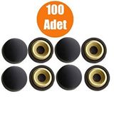 NZB Vida Kapağı Kapatıcı 15 mm Mat Siyah Vida Tapası Tıpası 100 ADET