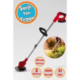 NZB Yan Tırpan Elektrikli Şarjlı Çim Ot Biçme Kesme Rodex RDX9022 Li-on Çift Batarya Akülü 150 mm Disk