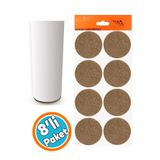 Nzb Yapışkanlı Zemin Koruyucu Keçe 50 mm (8'li Paket) Masa Sandalye Mobilya Koltuk Ayak Keçesi Yuvarlak