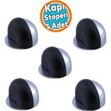 Nzb Yarımay Kapı Stoperi Tamponu Vidalı Metal Ağır Kapı Stopu Hızlı Durdurucu Tutucu Krom Gümüş 5 Adet