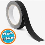 Nzb Yer Kaydırmaz Bant 19 mm x 25 M Kore Üretimi Yüksek Yapışma Güçlü Yapışkanlı Güvenlik Merdiven Bandı - Siyah - 1 Adet