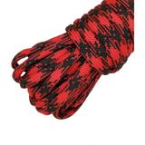 Nzf Paracord Paraşut Ipi 4 mm Gri Renkli 550 Lb (10 Metre Fiyatıdır) - Kırmızı - Siyah