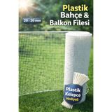 nzl file ambalaj Plastik Beyaz Dekoratif Bahçe Çiti Balkon Filesi 20 mm Göz 1 m x 5 m