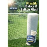 Nzl File Ambalaj Plastik Beyaz Dekoratif Bahçe Çiti Perde Balkon Filesi 20 mm Göz Kedi Filesi Kümes Filesi Çiti - 1 X 23