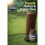 nzl file ambalaj Plastik Kahverengi Dekoratif Bahçe Çiti Balkon Filesi 20 mm Göz 1 m x 5 m