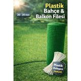 nzl file ambalaj Plastik Yeşil Dekoratif Bahçe Çiti Balkon Filesi 20 mm Göz 1 m x 2 m