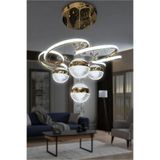 NZL Lighting 3 Renk Kumandalı Modern Sarkıt 4 Toplu Kelebekli Ledli Avize Gold Nikelaj Kaplama Avize