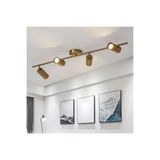 NZL Lighting ings Metal Modern 4 Lü Eskitme Kaplama Led Spot Hareketli Avize Beyaz Ampullü