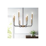 NZL Lighting Wayli 8'li Modern Mat Siyah Eskitme Avize ve ve Oturma Odası, Mutfak Adası, Yemek Odası, Yatak Odası