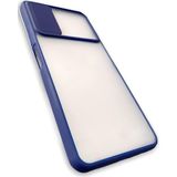 Nzm Store Huawei P Smart 2021 Uyumlu Kılıf Kamera Lens Korumalı Sürgülü Yüksek Korumalı Buzlu Transparan Kapak - Lacivert - 0-Kahverengi