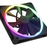 NZXT F140 RGB fanlar – RF-R14DF-B1 – RGB aydınlatma için gelişmiş uyum – fısıltı sessizliğinde soğutma – Twin (RGB fan ve kontrol cihazı dahil) – 140 mm fan – siyah