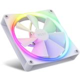 NZXT F140 RGB fanlar – RF-R14DF-W1 – Gelişmiş RGB aydınlatma ayarı – fısıltı sessizliğinde soğutma – Twin (RGB fan ve kontrol cihazı dahil) – 140 mm fan – beyaz