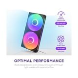 NZXT F240 RGB Çekirdek - 2 x 120mm RGB Fanlı 240mm Tek Çerçeve Fan Ünitesi - Hız ve Aydınlatma Kontrolü - Yüksek Statik Basınç ve Hava Akışı - Akışkan Dinamik Rulmanlar - Fan Başına 8 aRGB LED - Siyah