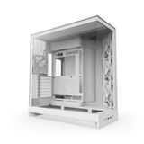 NZXT H9 Flow (2025) - Büyük Çift Odacıklı ATX Orta Kule Hava Akımı PC Kasası - 3 x 140mm ve 1 x 120mm Fanlar İçerir - 420mm Radyatör Desteği - Temperli Cam - Geri Bağlantıya Hazır - Beyaz
