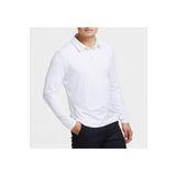 NZY Tekstil Beyaz Polo Yaka Uzun Kol Çocuk Genç Okul Tişört