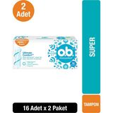 O.B. O.B Tampon Süper 16'lı x2