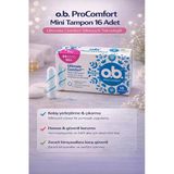 O.b. Procomfort Mini Tampon 16Lı 1 Paket Ultimate Silktouch Teknolojili