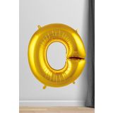 O Harfi Folyo Balon Gold 100 Cm 40 İnç 1 Metre Altın