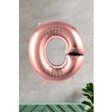 O Harfi Rose Gold Folyo Balon 100 Cm 40 İnç 1 Metre Baş Harf Balon