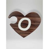 O Harfi (Sağ Parça) – Ahşap Puzzle Kalp Harf Magnet – Buzdolabı Süsü – İkili Uyumlu (kod:1024)