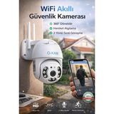 O-Kam 3038 Güvenlik Kamerası Hareketli Wifi + 32GB MiniSD Hafıza Kartı + Adaptör - Beyaz