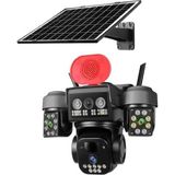 O-Kam 5220 3 Lens Siren + Mikrofon + Hoparlör Wifi Solar Güneş Panelli Kamera - Renkli