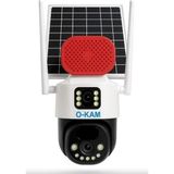 O-Kam 7015 3 Lens Siren + Mikrofon + Hoparlör Wifi Solar Güneş Panelli Kamera - 1 Adet