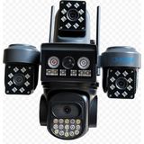 O-Kam OK-205PLUS Wifi 4 Lens Mikrofon + Hoparlör + Siren + Çakar + Alarm Kamera - Siyah