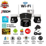 O-Kam Ok-206 Plusw (3Mp+3Mp+3Mp+3Mp) 12Mp Wi-Fi Model 4 Lens Alert 1 Ptz Akıllı Kamera