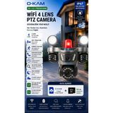 O-KAM OK-231 Premium 4 Lens WiFi PTZ Güvenlik Kamerası