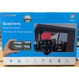 O-Kam OK-240 Premium Wifi 4 Lens Mikrofon + Hoparlör + Siren + Çakar + Alarm Kamera - 1 Adet