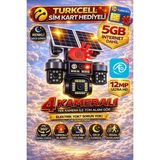 O-Kam OK337 Premium 12MP 4 Kameralı 4G Çift Solar Panel AOV Gece Görüş Sesli Konuşma Turkcell Sim Kart - Gri