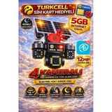 O-Kam Ok337 Premium 12Mp 4 Kameralı 4G Çift Solar Panel Aov Gece Görüş Sesli Konuşma Turkcell Sim Kart