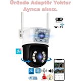 O-Kam Pro 3012 Wi-Fi Ptz İki Kameralı 360? İç Ve Dış Mekan Akıllı Kamera 3Mp - 5Mp Ip66 (1 Hareketli 1 Sabit Wifi Li)