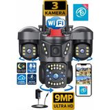 O-Kam Pro 5011 9mp (3mp+3mp+3mp) Üç Kameralı Wifi Akıllı Güvenlik Kamerası - 256GB