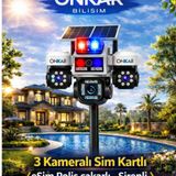 O-KAM PRO 5051 3 KAMERALI SİM KARTLI GÜNEŞ ENERJİLİ GÜVENLİK KAMERASI