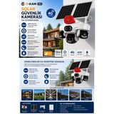 O-Kam Pro OK-337PREMIUM4G Solar Güvenlik Kamerası - Beyaz